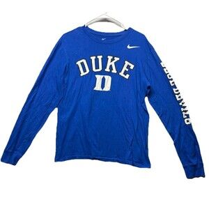 Nike Duke Blue Devils Long Sleeve T Shirt Men's Size Small Cotton